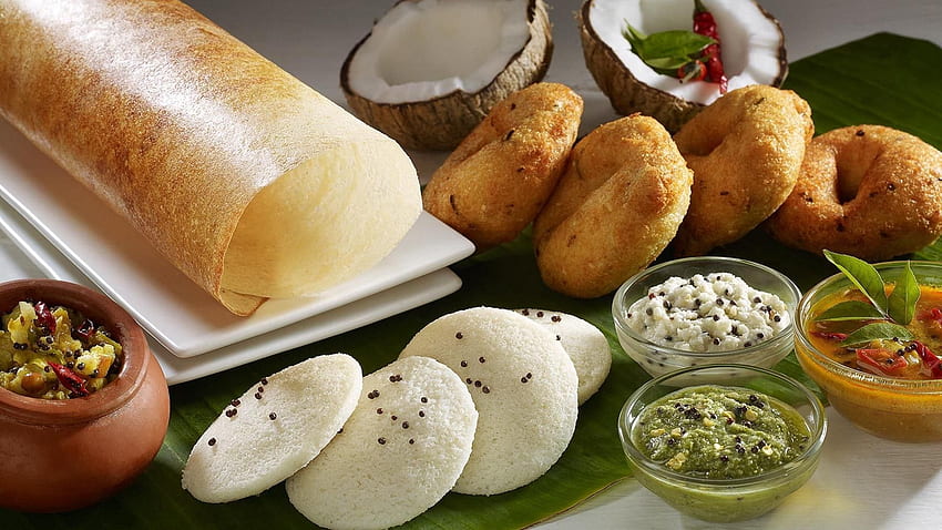 Indyjskie jedzenie, indyjskie, bezczynnie, jedzenie, dosai Tapeta HD