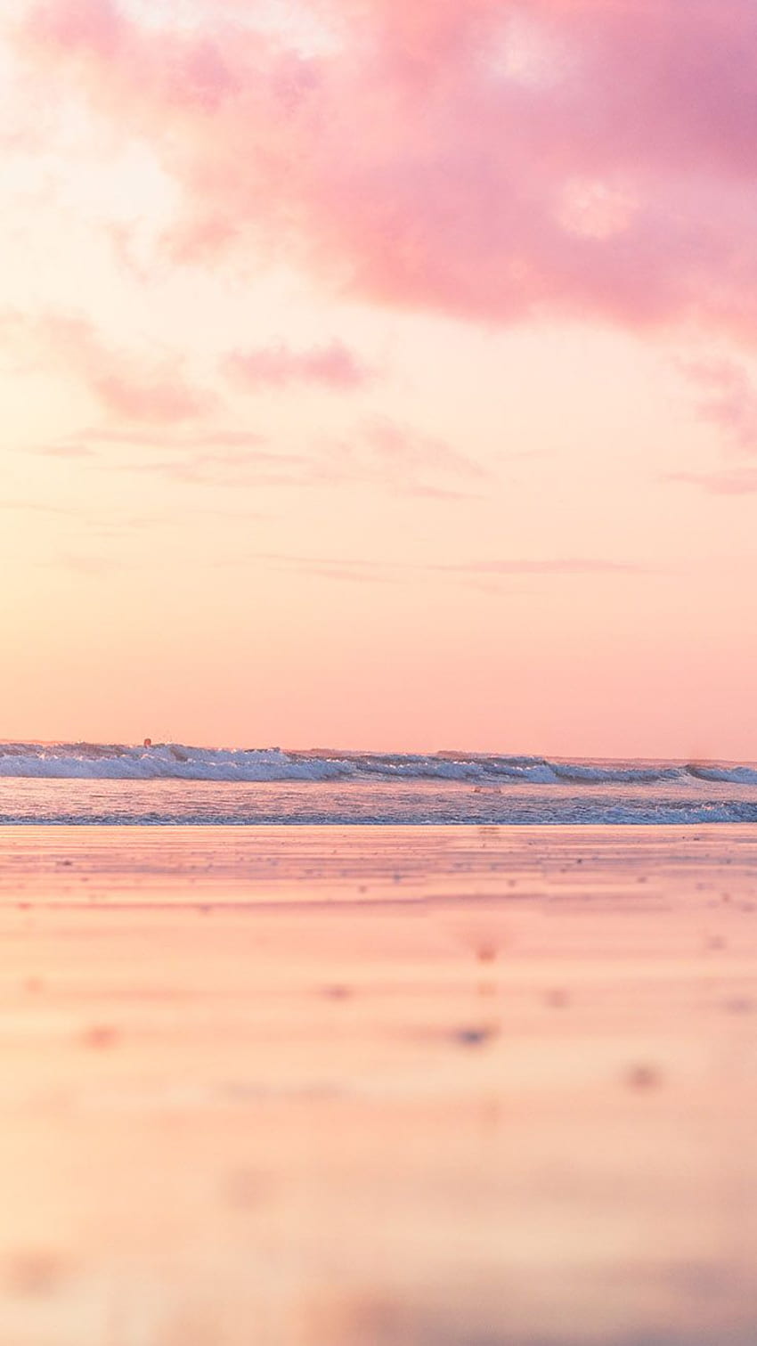 iPhone Beach & Sea par Preppy - iPhone Xs Max, Pink Beach Sunset Fond d'écran de téléphone HD