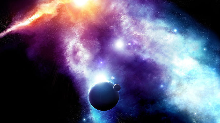 Space, Universe, Planets, Bright, Dark, Stars, Uncountable, Abstract HD wallpaper