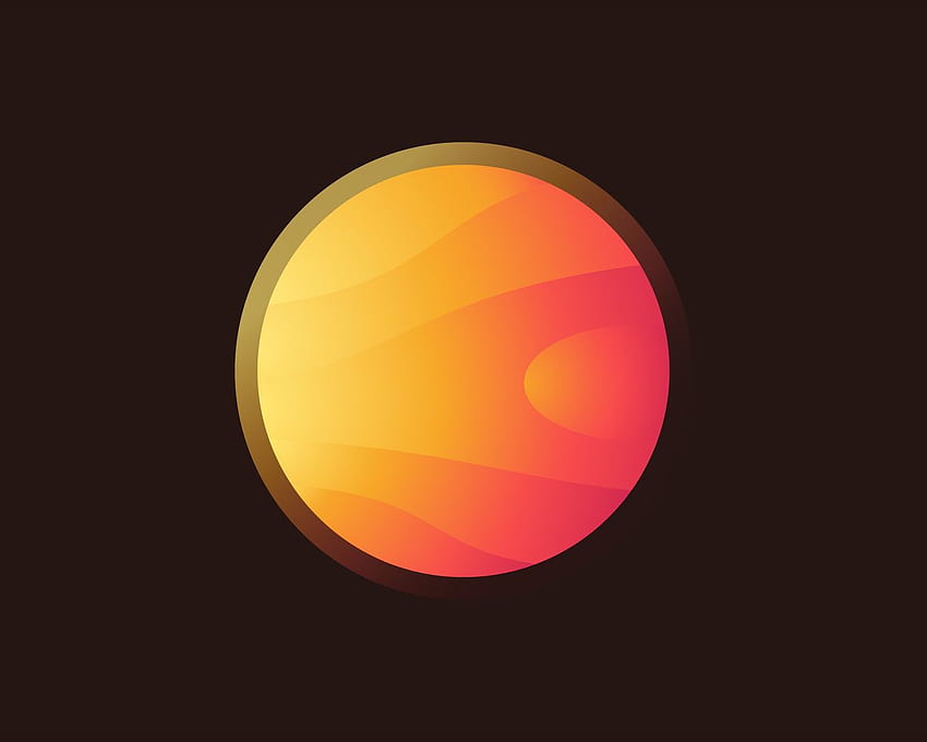 Sun Planet Minimalist Resolution, Minimalist Gold HD wallpaper