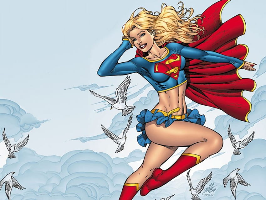 スーパーガール、女の子、コミック、DC 高画質の壁紙