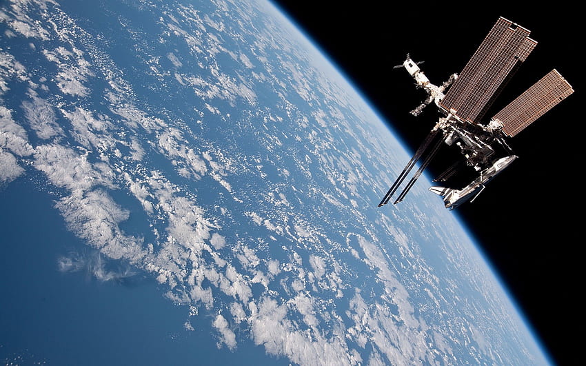 Международна космическа станция, космическа совалка, Endeavour, Space, НАСА / и мобилен фон, ISS Space HD тапет