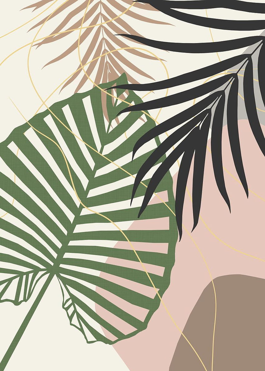 Affiche Minimal Tropical Finesse 3' par Anita's & Bella's Art. Displate en 2021. Dessin abstrait, Impressions d'art géométriques, Motifs de téléphone Fond d'écran de téléphone HD
