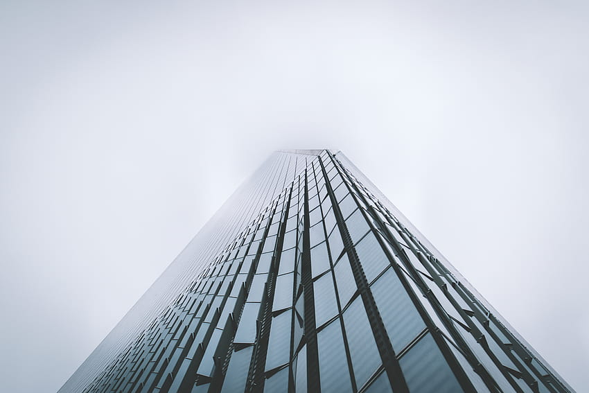 Wieżowiec, Budynek, Mgła, Minimalizm Tapeta HD