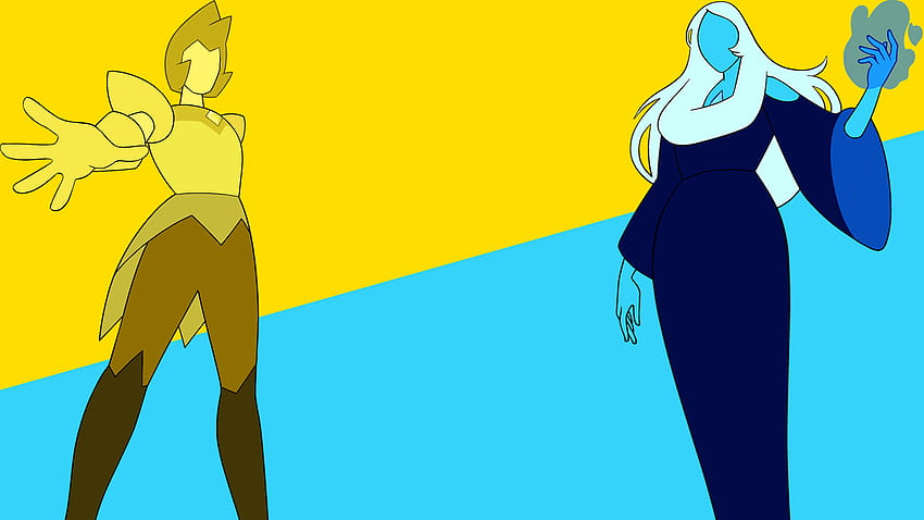 I made a Blue Diamond and Yellow Diamond : stevenuniverse, Diamond Steven Universe HD wallpaper