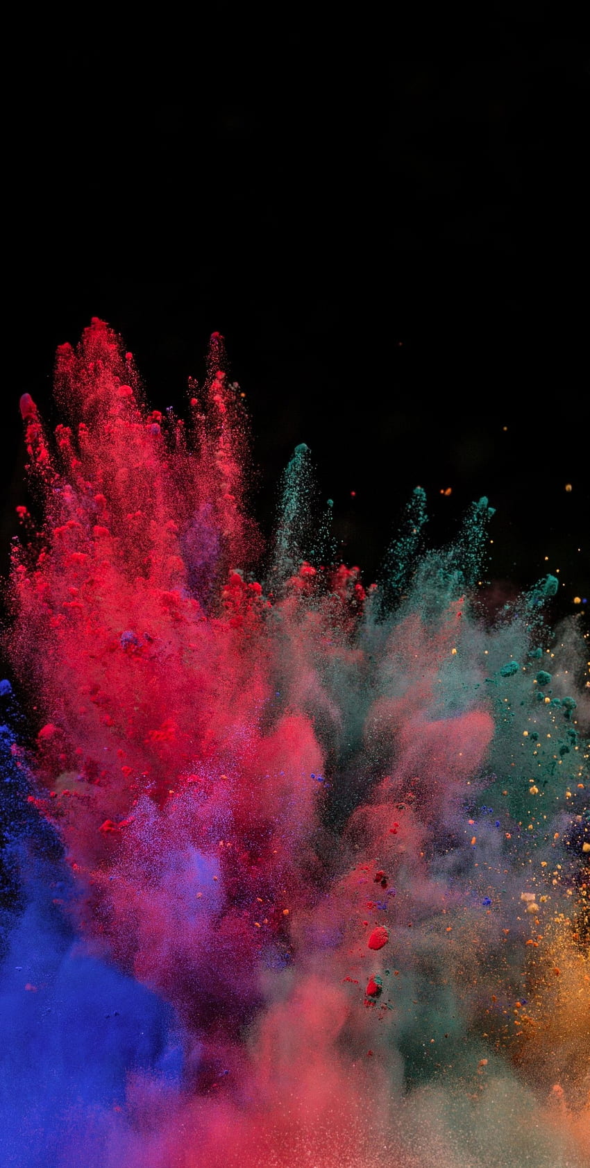 color, explosión, explosión de polvo, Samsung Galaxy 8 Plus fondo de pantalla del teléfono
