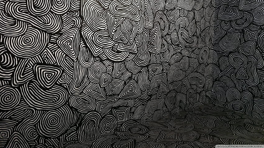 dark mind - Black skulls , Psychedelic HD wallpaper