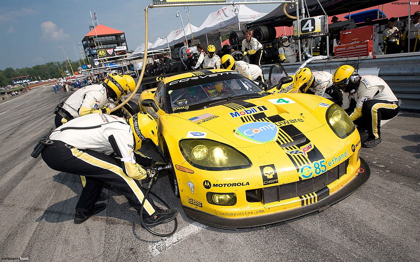 Yellow racing car, Corvette Racing HD wallpaper | Pxfuel