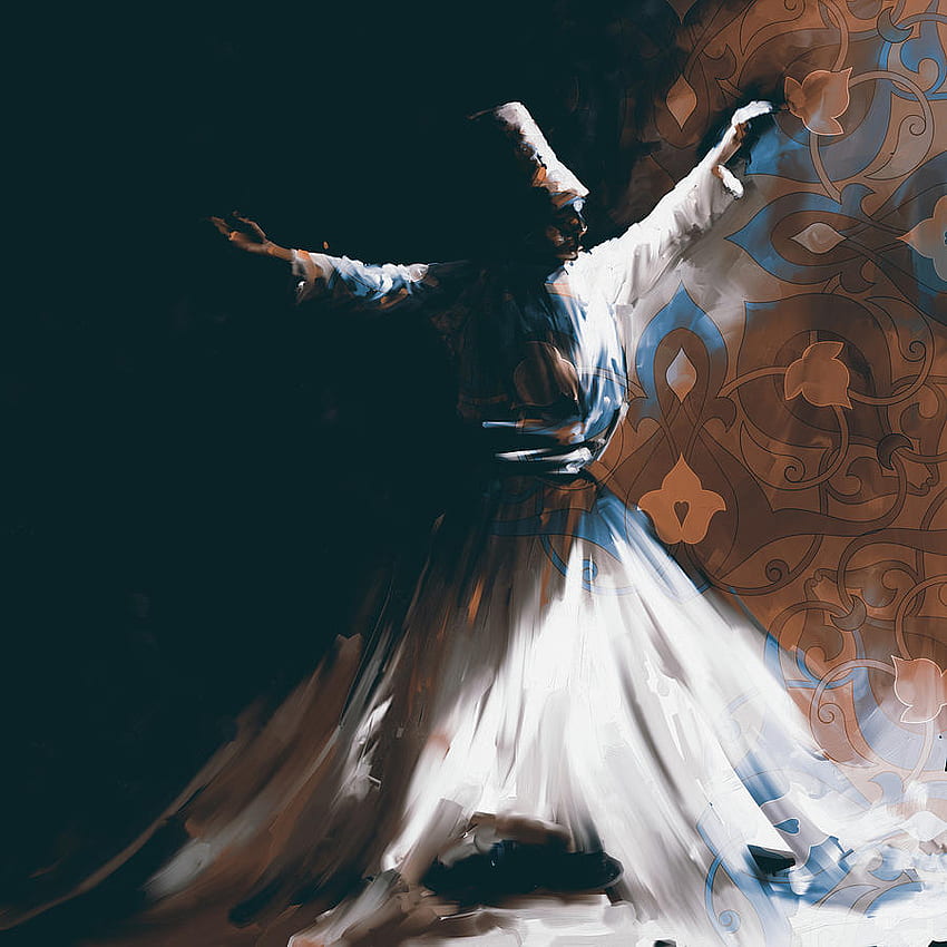 Painting 716 4 Sufi Whirl 2 Painting, Sufi Dance HD phone wallpaper
