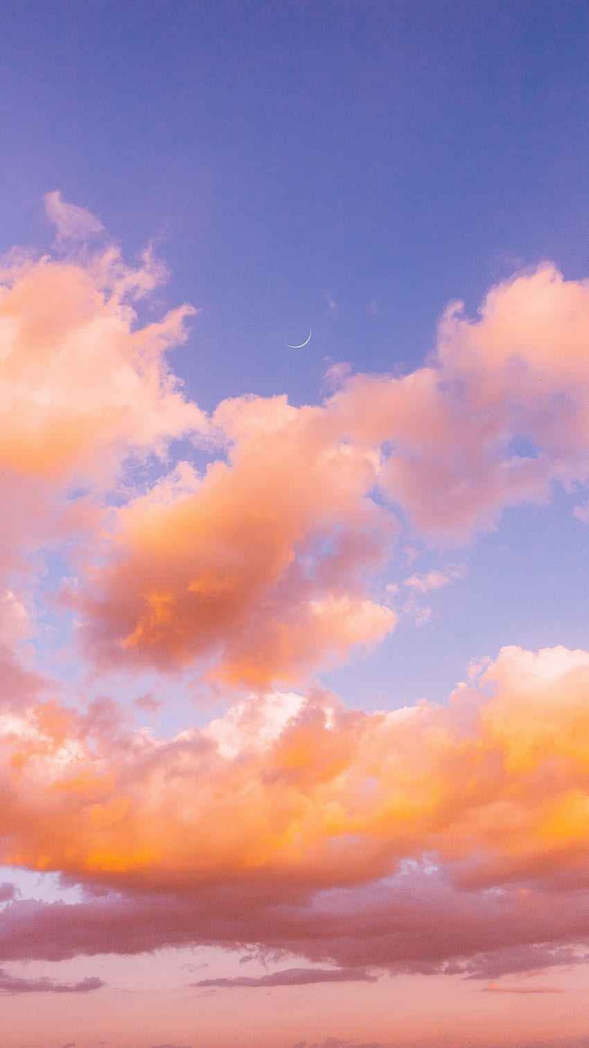 Orange Sky Nature. Небесна естетика, оранжево небе, обикновен iphone, оранжев облак HD тапет за телефон
