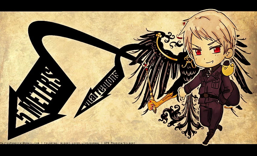 Red eyes chickens anime Prussia white hair Axis Powers Hetalia HD wallpaper