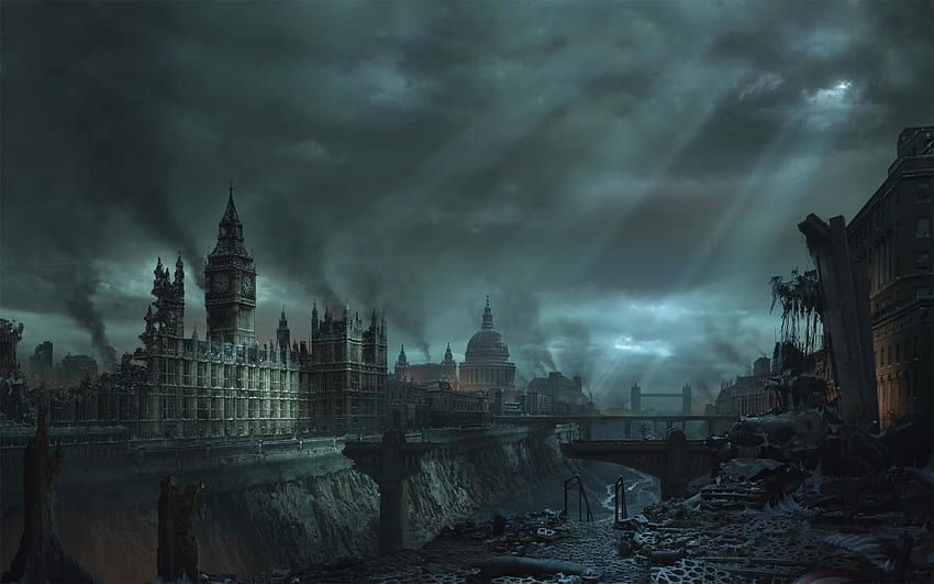Londres vitoriana escura papel de parede HD