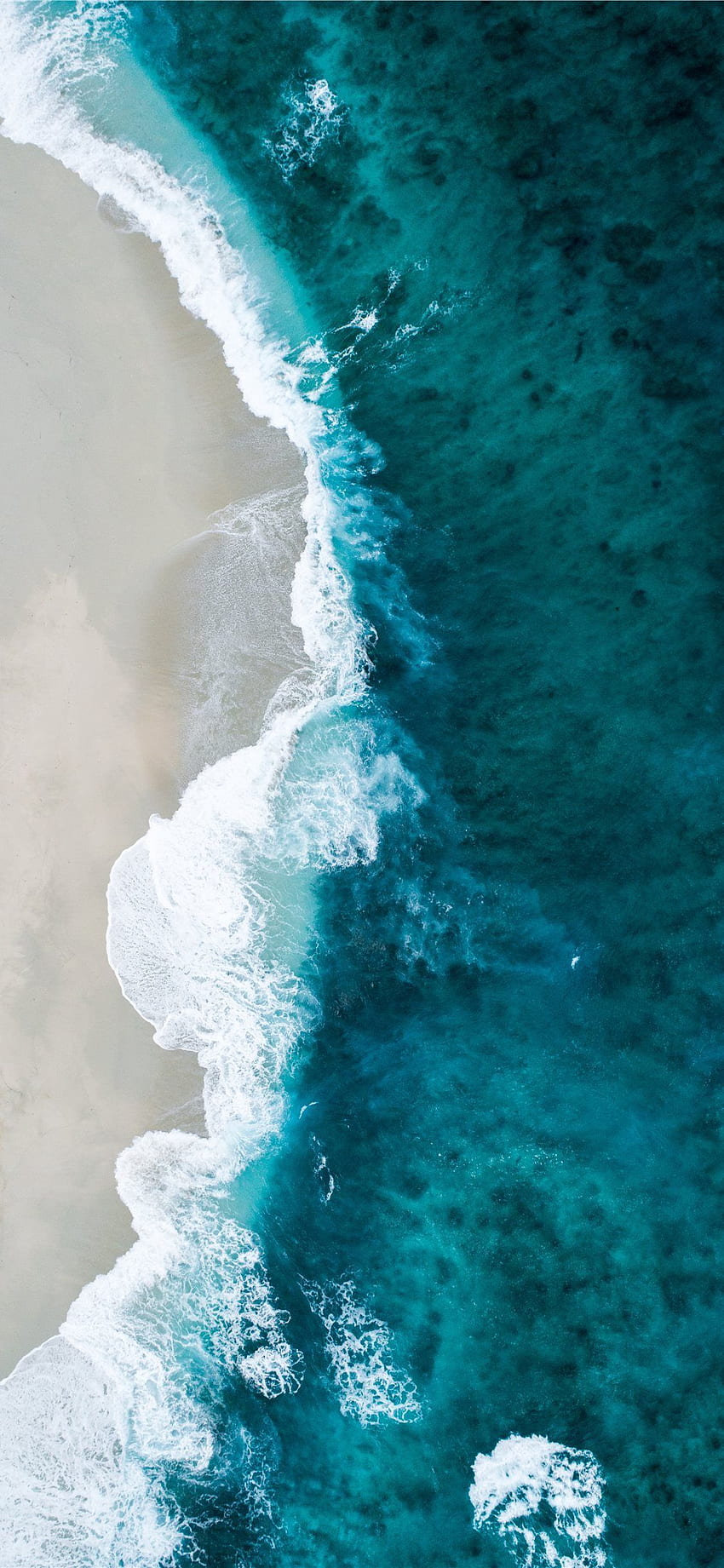 해변의 공중. 바다, 바다, 해변, 크로아티아 해변 HD 전화 배경 화면