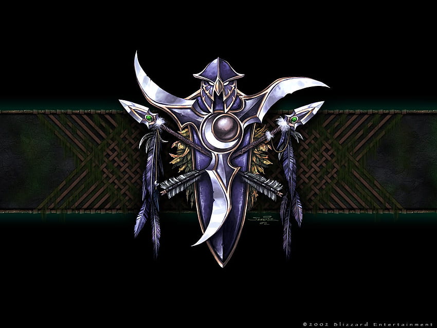 Símbolo de elfo de la noche - Warcraft III: Reign of Chaos fondo de pantalla