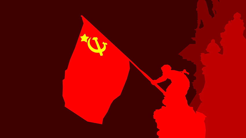: red star and sickle logo , USSR, Soviet Flag HD wallpaper