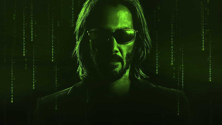 Keanu Reeves, The Matrix Resurrections, Film 2022 HD-Hintergrundbild