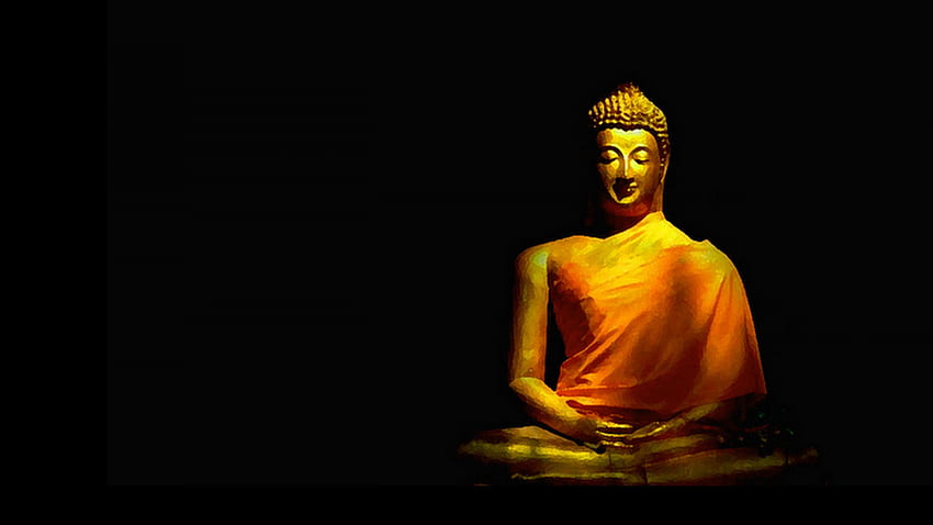 Fundo preto de Gautama Buda. Gautama Buda. Buda, Buda Hamsa papel de parede HD
