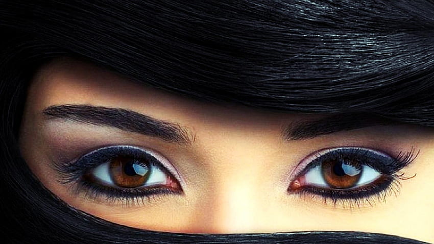 Beautiful Eyes Girl In - ヒジャブの美しい目 高画質の壁紙