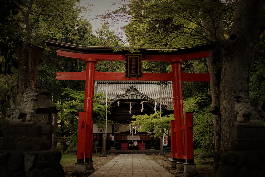 Shinto Shrine HD wallpaper