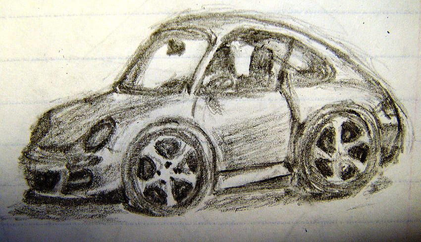 Porsche Carrera Sketch, сладко, скица, porsche HD тапет