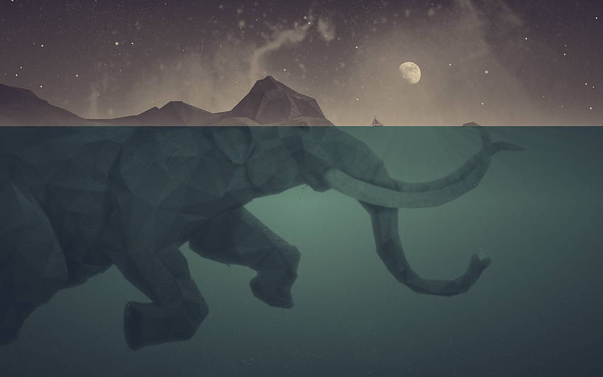 Minimal And Abstract Full - Explosion In The Sky Elephant - -, Minimalist Elephant HD wallpaper