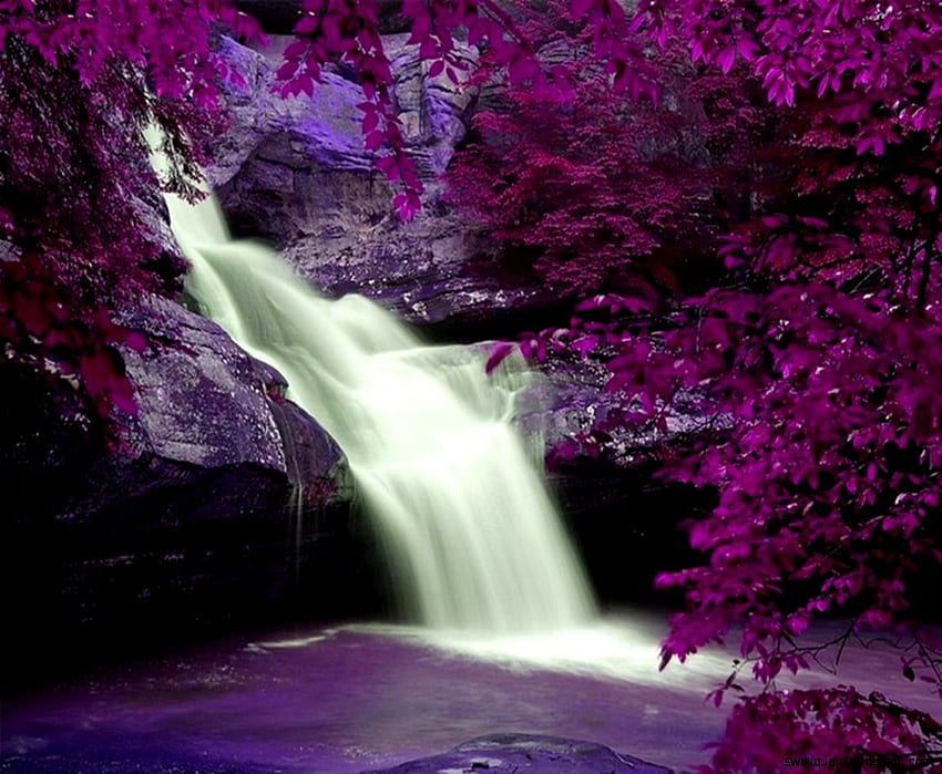 Waterfall Background, Purple Waterfall HD wallpaper | Pxfuel