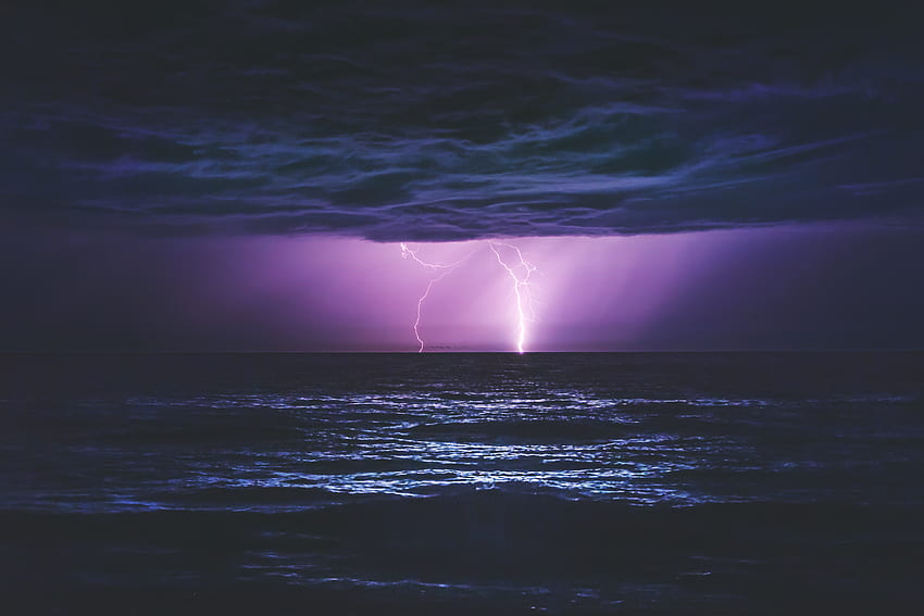 ocean thunderstorm wallpaper