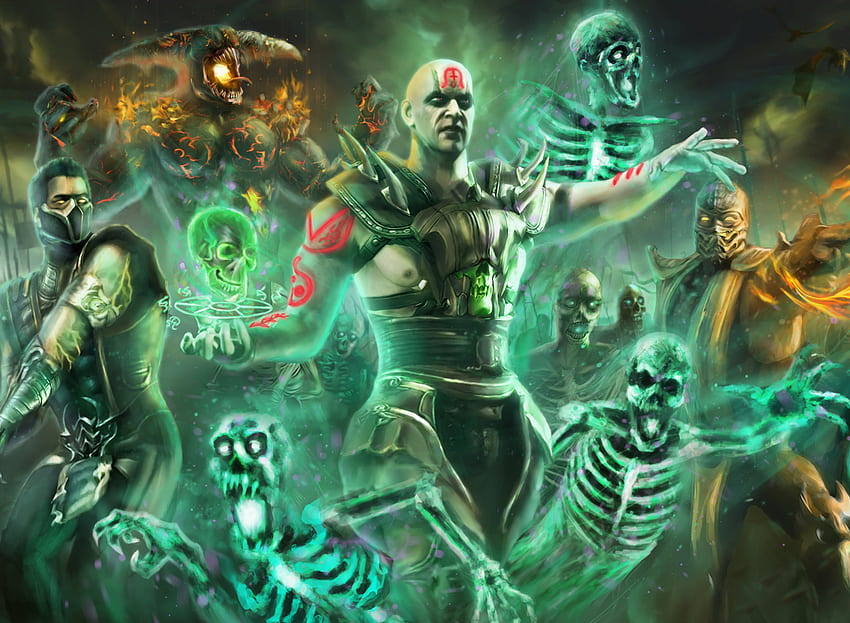 Undead, Army, Scorpion, Sub Zero, Skeleton, Necromancer, Mortal Kombat X, Quan Chi, Revenant, Shinnok, Corrupted, Brotherhood Of Shadows, Section Games อยู่ระหว่างการแก้ไข วอลล์เปเปอร์ HD