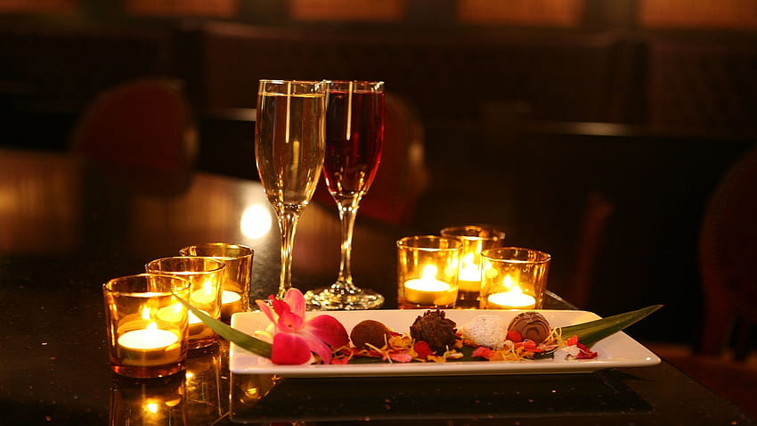 Obiad Tło. Roczna kolacja, romantyczna kolacja w tle i świąteczna kolacja Tapeta HD