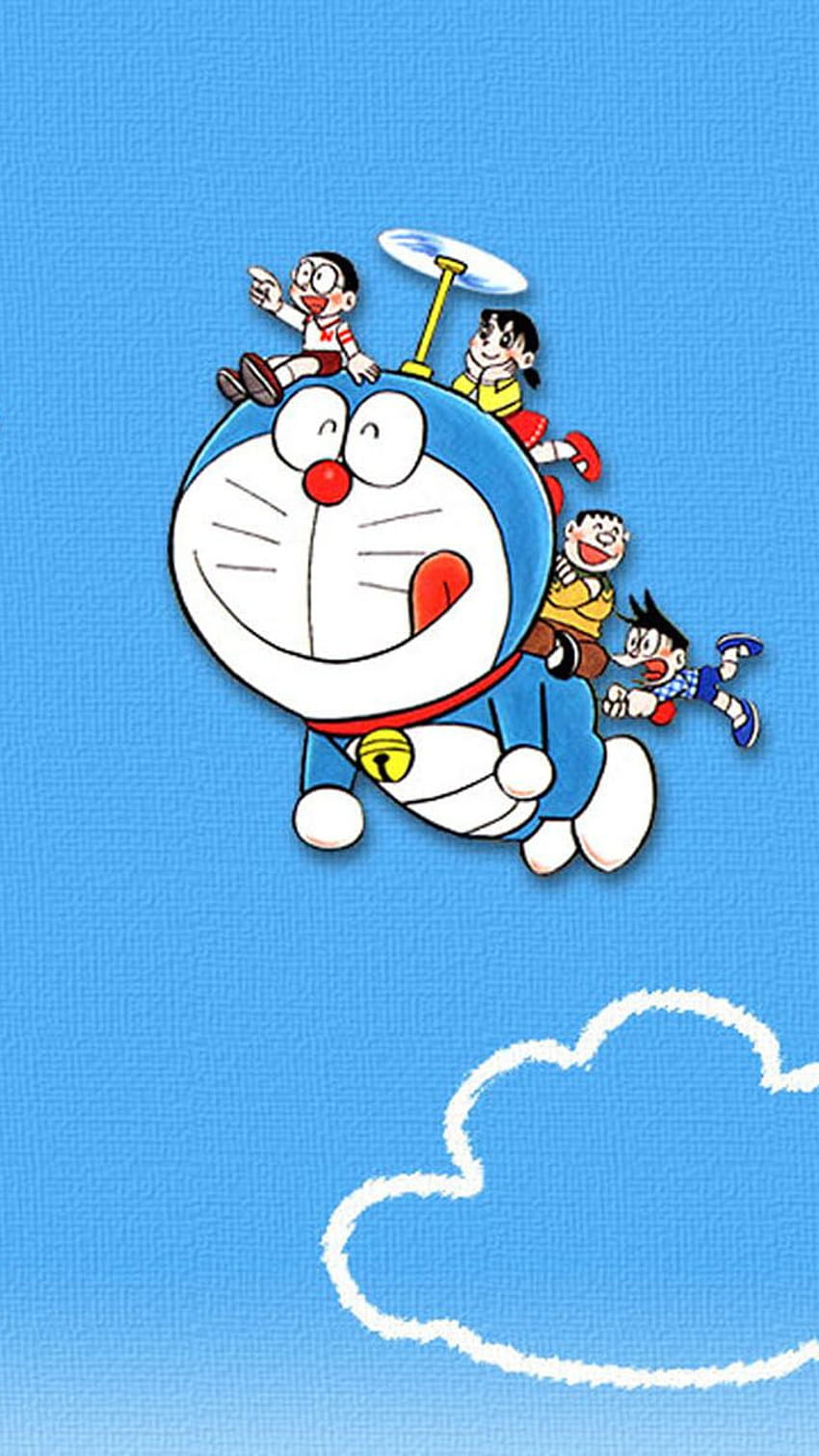Doraemon, rainbow, cartoon HD phone wallpaper