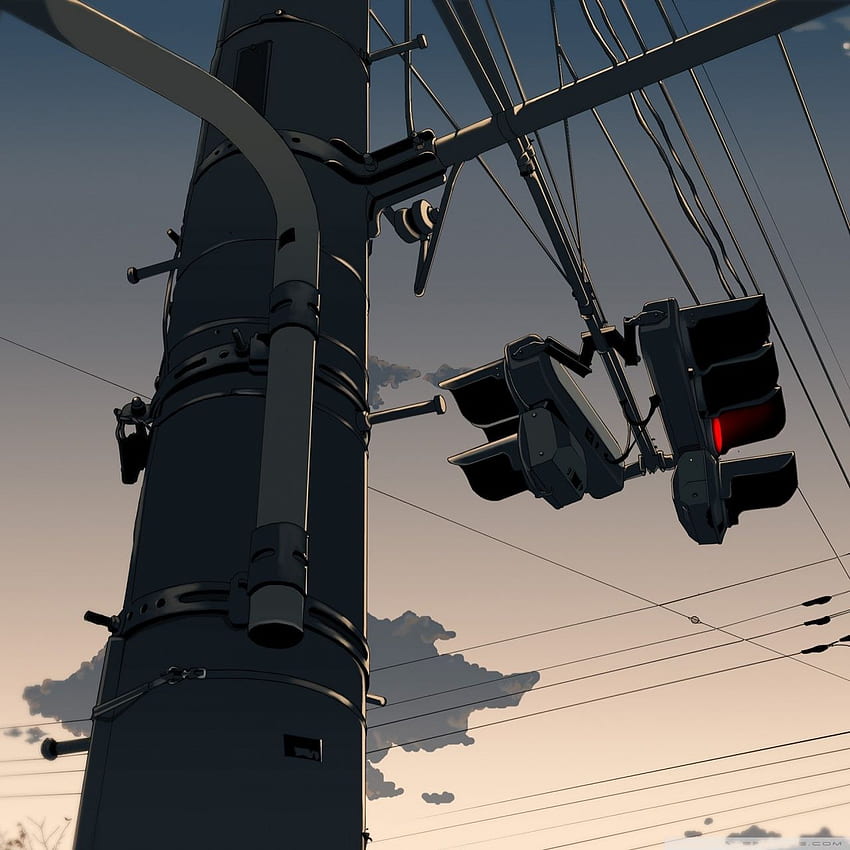 Trafik Işıkları Anime Sahnesi ❤ for • Geniş, Kentsel Anime HD telefon duvar kağıdı