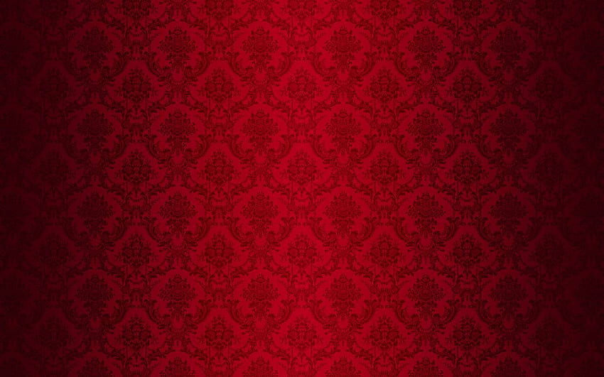 Red Damask, Red Traditional HD wallpaper