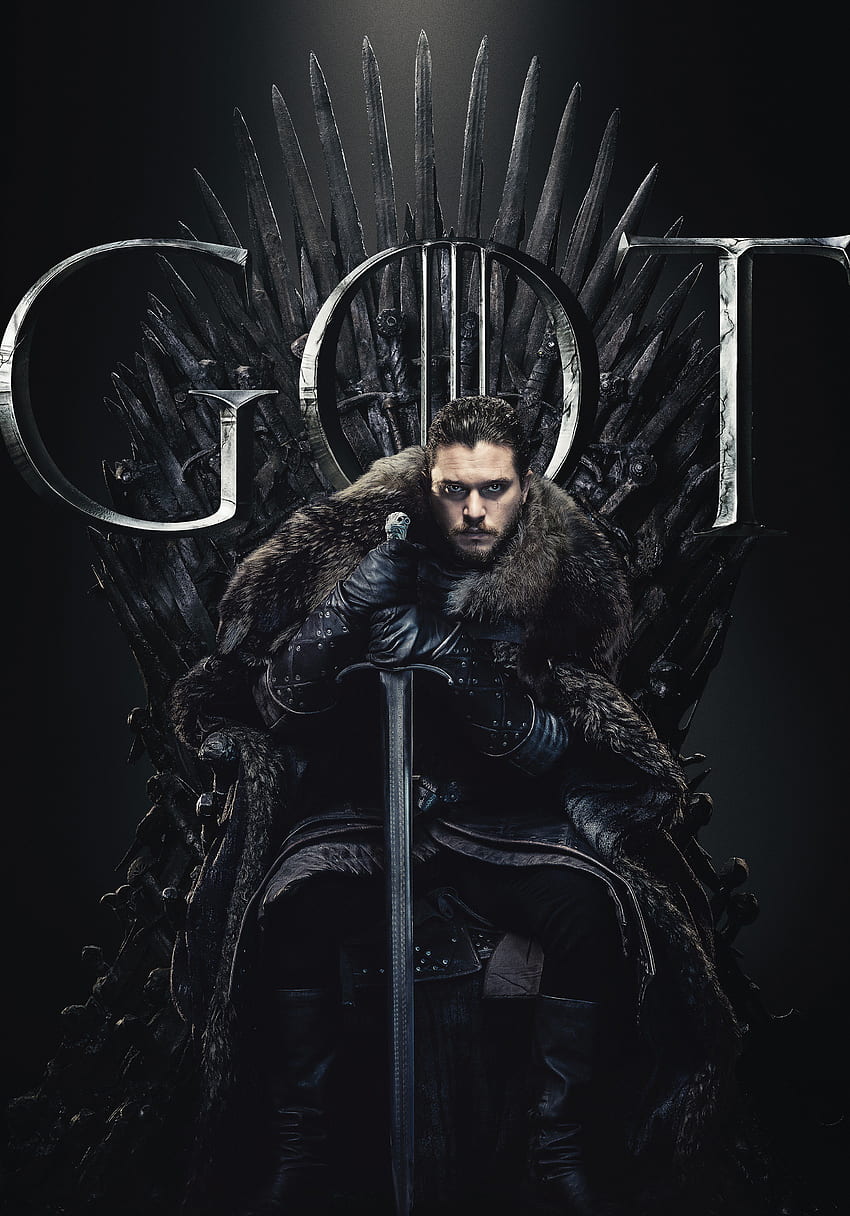 Jon Snow, Kit Harington, Game of Thrones, King of Winterfell, Stagione 8, Finale, 2019 Sfondo del telefono HD