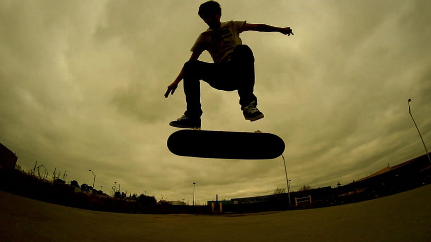 Skateboard Kickflip, Retro Skateboard HD wallpaper