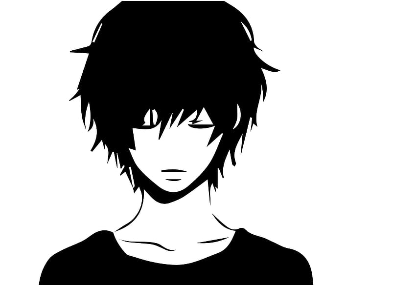 Gray eyes, Sad Anime Boy HD wallpaper