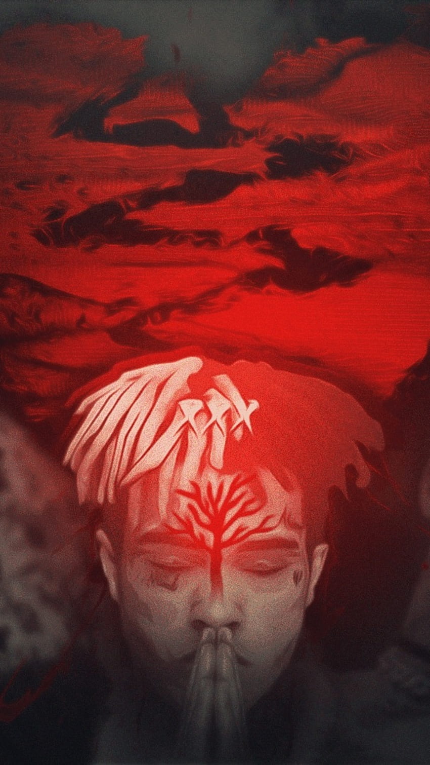 Xxxtentacion, Red Theme, Broken Heart HD phone wallpaper