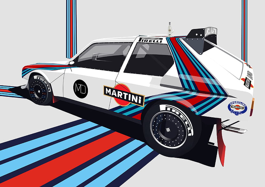 Omaggio alla Lancia Delta S4. Lancia delta, illustrazione moto, opera d'arte automobilistica Sfondo HD