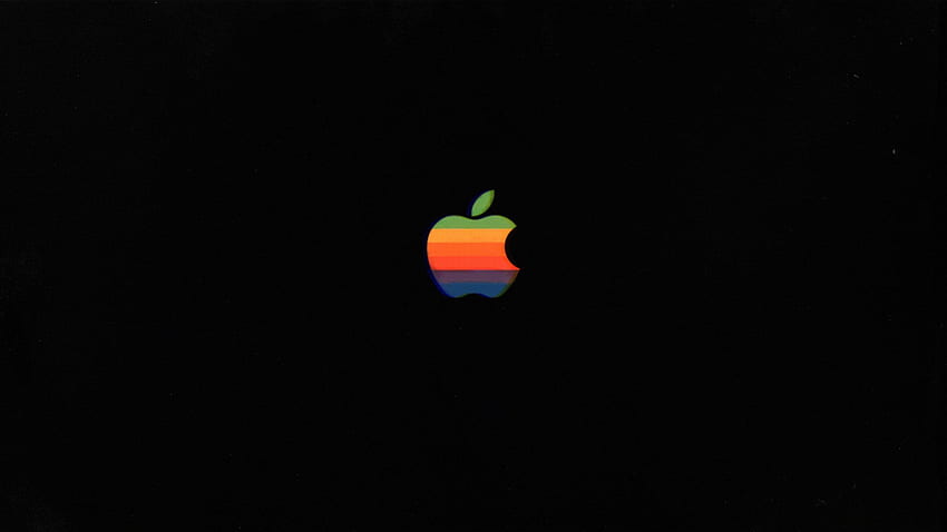 Ретро apple mac 80-те класически винтидж зелен жълт оранжев син цветен стар ., ретро Macbook HD тапет