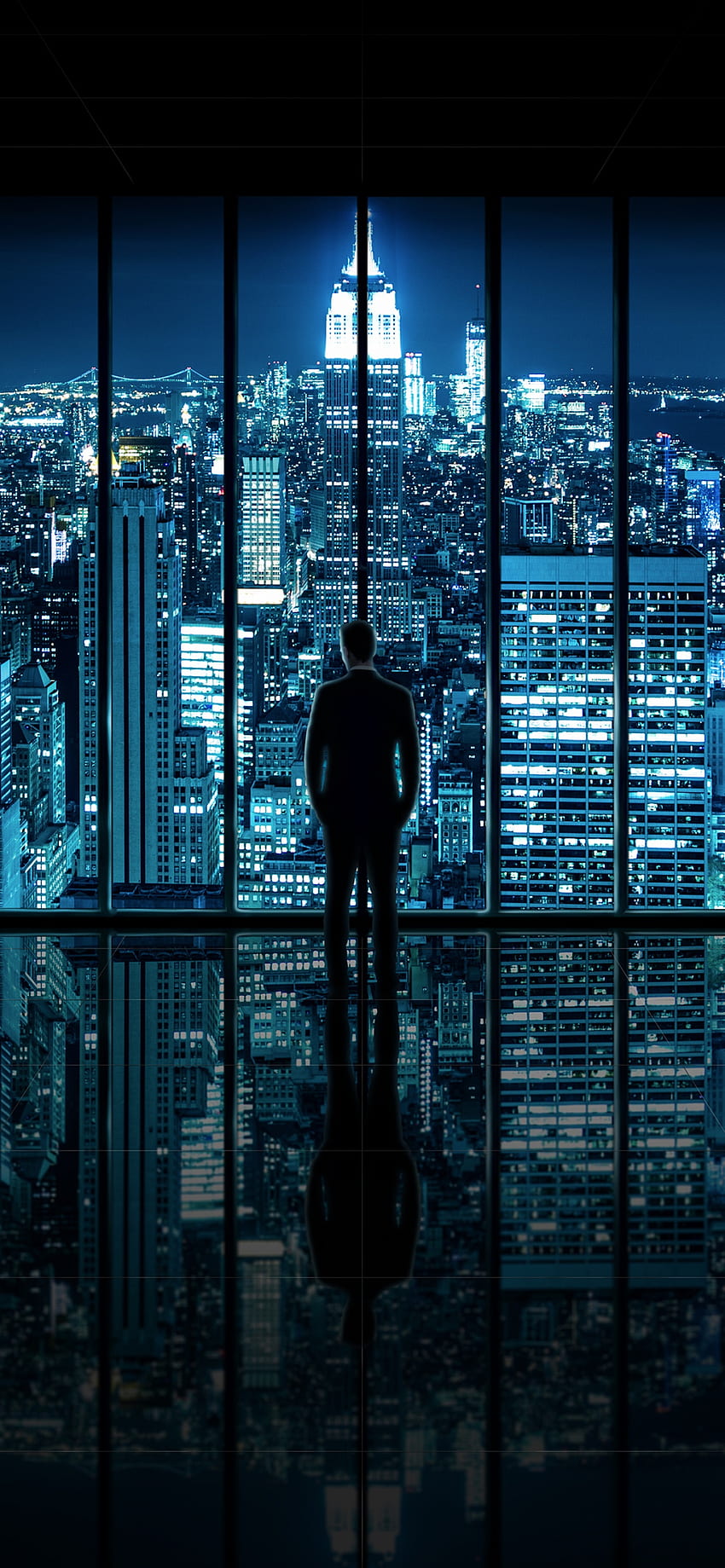 New York City , Cityscape, City lights, Standing, Man, World, New York office HD phone wallpaper