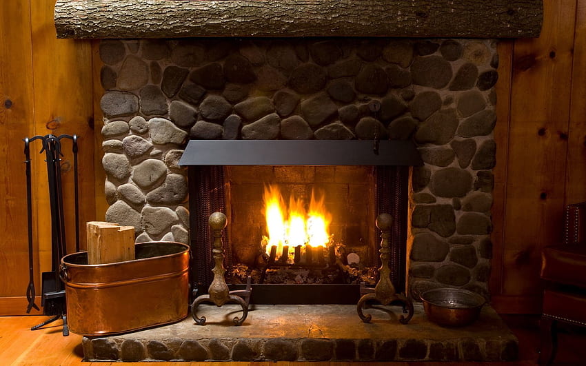 Fire, Interior, , , Coziness, Comfort, Fireplace HD wallpaper