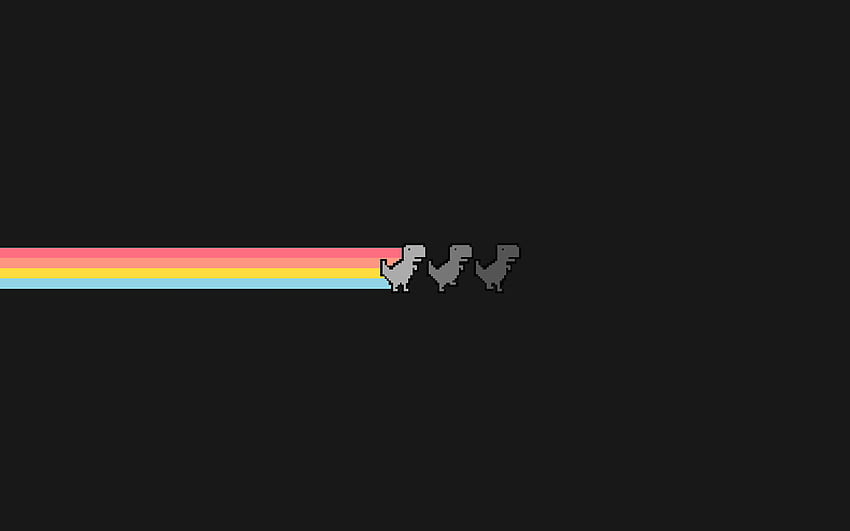 I made a 'dark mode' version of the Dino . I wanted the aesthetic but not the brightness.: chromeos HD wallpaper