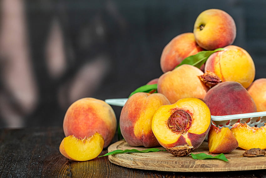 Fruits, Food, Peaches, Ripe, Harvest HD wallpaper