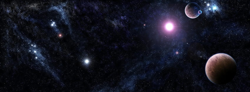 Planetas, Universo, Estrelas, Brilho, Luz, Galáxia papel de parede HD