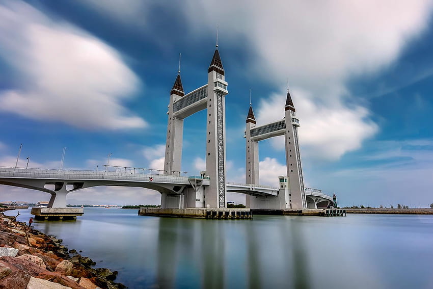 Proje Terengganu Asma Köprü, Kuala Terengganu HD duvar kağıdı