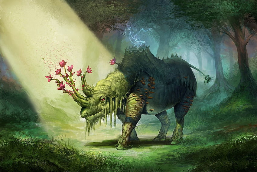 Magical animals Fantasy creature . . 100628, Earth Elemental HD wallpaper