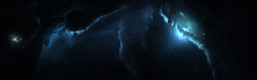 monitor ganda , kegelapan, luar angkasa, atmosfer, luar angkasa, objek astronomi, Dark Space PC Wallpaper HD
