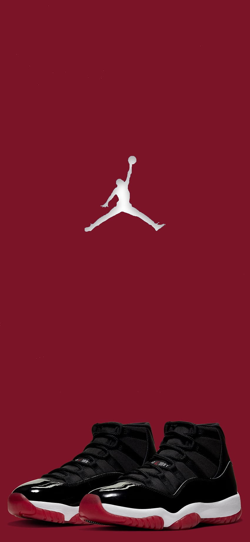 Air Jordan 11's (Bred). Jordan logo