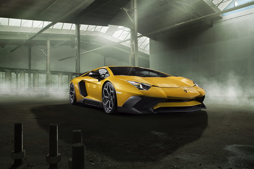 Lamborghini, Автомобили, Страничен изглед, Aventador HD тапет