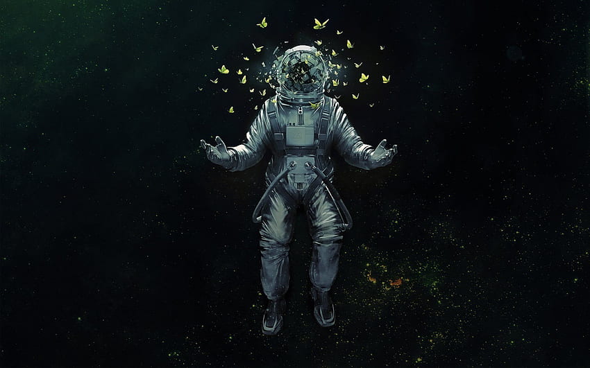astronaut space suit butterfly art . Astronaut art, Dog Astronaut HD wallpaper