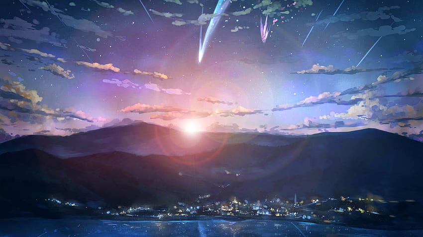 Your Name Anime Sunrise Scenery Come., Your Name Anime Landscape HD  wallpaper | Pxfuel